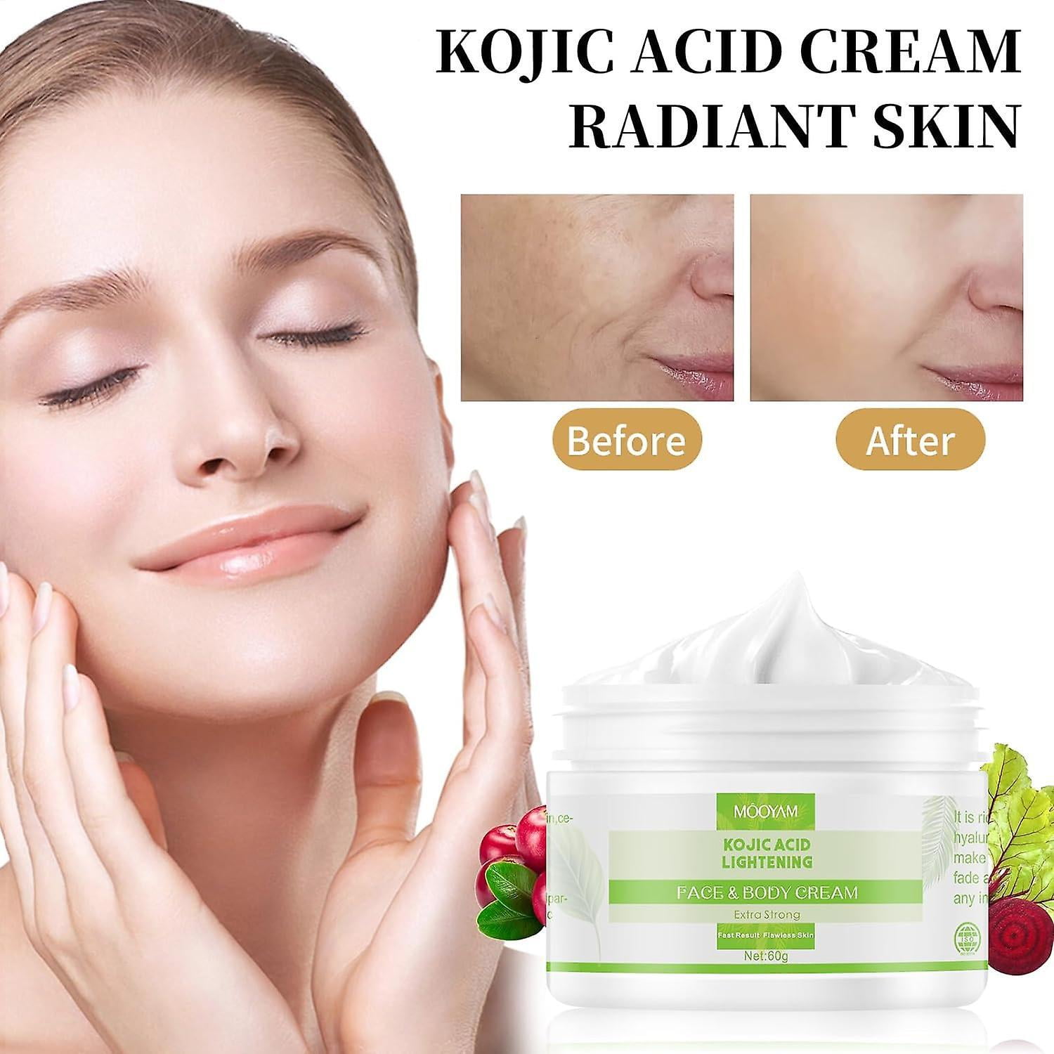 Kojic Acid Face Cream and Moisturizer for Face, Brightening