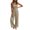 Beige, variant on One Piece Jumpsuits For Women Strapless Smocked Casual Rompers Tube Top Wide Leg Jumpsuit Elastic High Waist Textured Fabric Romper With Pockets Army Green S