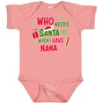 thumbnail image 3 of Inktastic Who Needs Santa when I Have Nana Boys or Girls Baby Bodysuit, 3 of 5