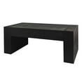 thumbnail image 5 of 49" Modern Wooden Coffee Table with Thick Legs, Center Table for Living Room, Black, 5 of 6