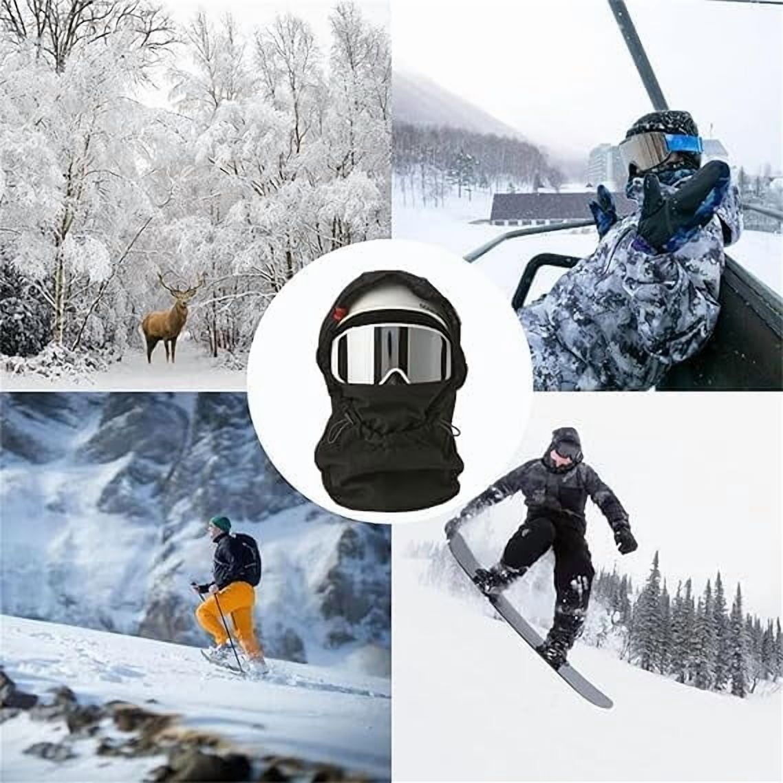 Agriculturi Waterproof Fleece-Lined Hood,Right Over Helmet Hoodie,Winter Face Mask,Warm Ski Helmet Cover,for Snowboarding,Skiing,Ice Fishing,Hiking and Other Winter Outdoor Activities
