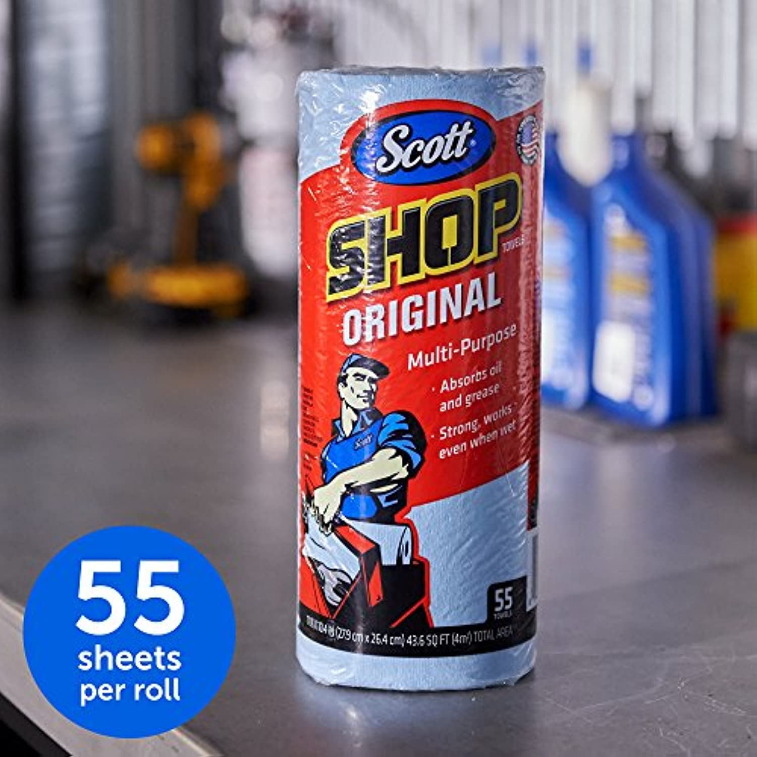 Scott Shop Towels Original Blue Rolls 30 Packs Case Ideal for Cleaning in Garage Walmart