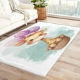 thumbnail image 1 of Giraffe Rug for Living Room - 4x5 Washable Rug, Cute Cartoon Animal Cozy Non Slip Machine Washable Rugs, Girls Kids Soft Low Pile Large Area Rug for Bedrooms Dining Room College Dorm, 1 of 7
