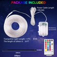 thumbnail image 2 of POINTERTECK LED Trampoline Lights   Remote Control Rim LED Light for 8 FT Trampoline with 100 Ties  16 Colors Change by Yourself  Waterproof  Super Bright to Play at Night Outdoors  Good, 2 of 9
