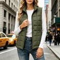 thumbnail image 2 of Byworldtasic Women's Lightweight Quilted Puffer Vest Stand Collar Zip Up Outerwear Sleeveless Jacket with Pockets, 2 of 9