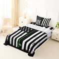 thumbnail image 5 of jejeloiu American Flag Fishing Twin Sheets,Rustic Farmhouse Hunting Bedding For Boys,Black White,3 Pieces,1 Fitted Sheet and 1 Pillowcase, 5 of 6