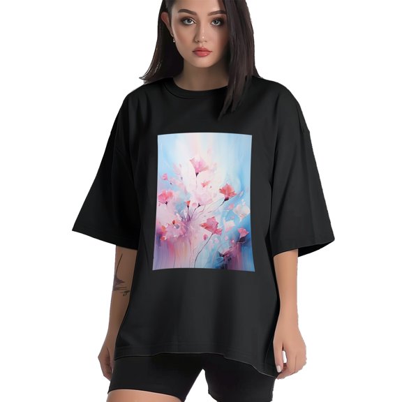 Plus Size Shirt for Women Black Tops for Women Short Sleeves Shirt for Women Pink T Shirt Crewneck Shirt for Women XS