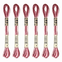Uxcell 6 Skeins Embroidery Floss, Polyester Embroidery Threads Red Pink