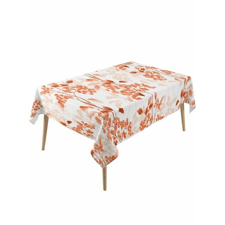 Burnt Orange Botanical Table Cloth Vintage Nature Flower Waterproof Tablecloth for Rectangle Tables Reusable Washable Fabric Table Cover for Restaurant Kitchen Dining Tables 54 x108 Burnt Orange Botanical Table Cloth Vintage Nature Flower Waterproof Tablecloth for Rectangle Tables Reusable Washable Fabric Table Cover for Restaurant Kitchen Dining Tables 54 x108