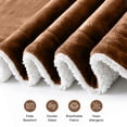 thumbnail image 6 of Imperial Rooms Sherpa Blanket Twin Size, 2-Pack – Soft Plush Microfiber with Cozy Sherpa Fleece, Warm Lightweight Blanket for Twin Bed, 60 x 80 Inches, Coffee, 6 of 7