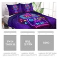 thumbnail image 4 of BlessLiving Cartoon Rocket Comforter Sets, Purple Comforter Sets King, Gamer Bedding Sets for Boys, 4 of 5