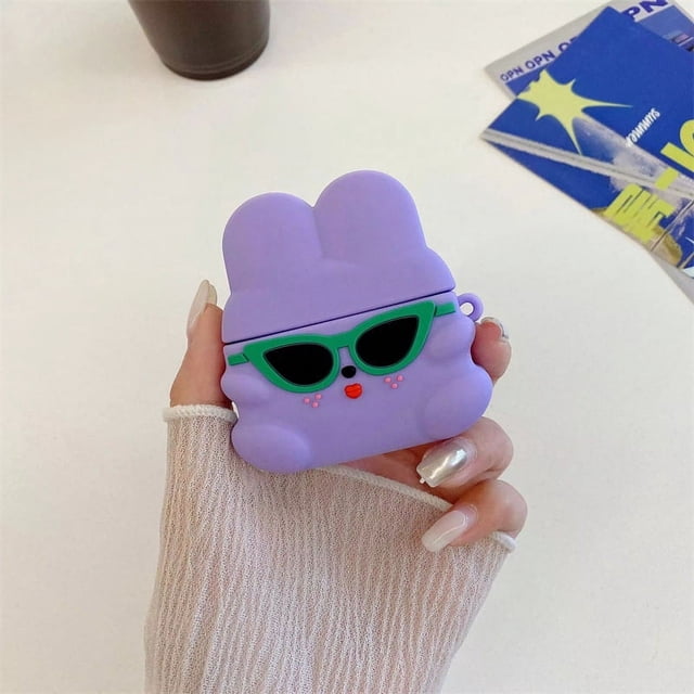 Preciosa funda de silicona para auriculares con dibujos en 3D, funda para auriculares inalámbricos de segunda generación para Airpods Pro, llavero Airpod