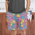 thumbnail image 6 of Men's Pajama Shorts Bottoms with Pockets Soft Lightweight Lounge Sleep Wear Cartoon Teeth, 6 of 6