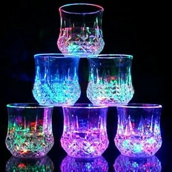 Bar Bespoke Colourful Flashing 200ml Tumbler Wine Shot Acrylic Glass 