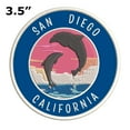 thumbnail image 2 of San Diego, California Dolphin Sunset 3.5 Inch Iron Or Sew On Embroidered Fabric Badge Patch Ocean Beach, Salt Life Iconic Series, 2 of 2