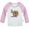 thumbnail image 2 of iDzn My Rolls Are Homemade Funny T shirt For Baby, Newborn Babies T-shirts, Infant Tops, 0-24M Kids Graphic Tees Clothing (Long Pink Raglan T-shirt, 12-18 Months), 2 of 5