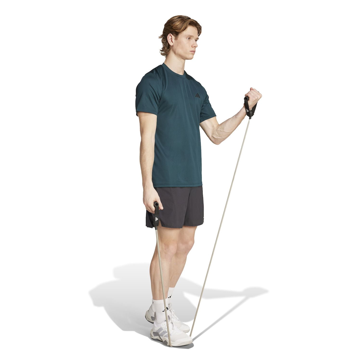 Men's adidas Essentials AEROREADY Training T-Shirt Color: Lucid Blue Black Size: XL