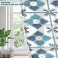 thumbnail image 4 of Yayeee Window Curtains Light Filtering 63"x52" Grommet Panel Pair Home Living Room Decor, Blue Mosaic Pattern, 4 of 7