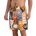 thumbnail image 2 of Balery Cute Cat Paw Traje de Baño Estilo Hawaiano para Hombre, Shorts de Secado Rápido con Bolsillos-X-Large, 2 of 6