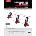 thumbnail image 2 of Lampara De Taller Recargable 420lm Grado Ipx4 Uso Rudo Urrea Urrea LTU40R, 2 of 3