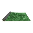 thumbnail image 2 of Ahgly Company Indoor Square Medallion Emerald Green Traditional Area Rugs, 7' Square, 2 of 4