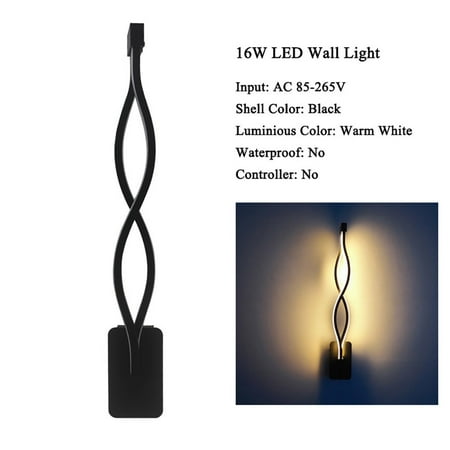 

Fjofpr Hot Wall Wavy Lamp 16W Modern Minimalist LED Ceiling Light Indoor Wall Bedroom kitchen organization