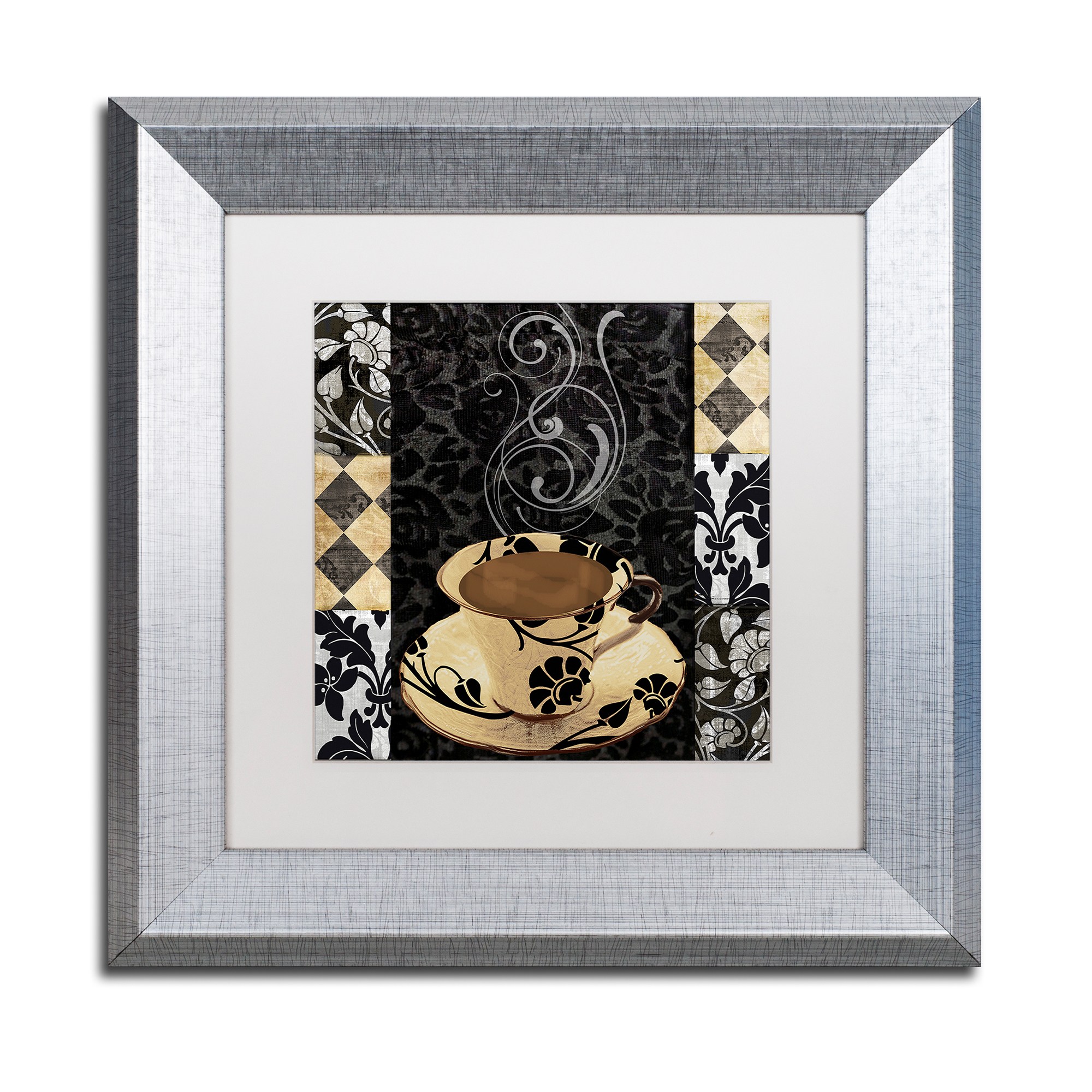 Trademark Fine Art "Cafe Noir VI" Canvas Art by Color Bakery White Matte, Silver Frame