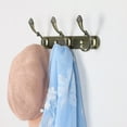 thumbnail image 6 of Uxcell 3 Hooks 9.6" Rack Wall Mounted Coat Hooks Plating Finish Zinc Alloy Bronze 1pcs, 6 of 7
