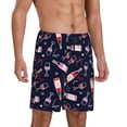 thumbnail image 2 of Easygdp Love Wine Men's Short Pajama Pants, Sleep Shorts, Household Pants, Casual Pants with Pockets - Medium, 2 of 9