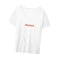 thumbnail image 4 of Camisas de manga corta para mujer, camiseta básica con cuello redondo, suave, cómoda, estampada, informal, de verano, para caminar, uso diario S, 4 of 8