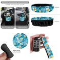 thumbnail image 6 of HUIACONG Ocean Plumeria Car Seat Covers Full Set 14 Pcs Universal Auto Interior Decor Front Rear Seat Covers with Steering Wheel Cover Seat Belt Pads Coasters Storage Bag Rearview, 6 of 7