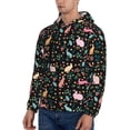 thumbnail image 3 of Fotbe Men's Hoodie with Cute Rabbit And Flower Pattern - Kangaroo Pocket Pullover Hooded Sweatshirt, Perfect for Daily Wear, Travel, and Home-X-Large, 3 of 7