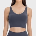 thumbnail image 4 of Tank Top for Women Round Neck Backless Summer Casual Tank Top Basic Womens Cami Dark Gray L, 4 of 6