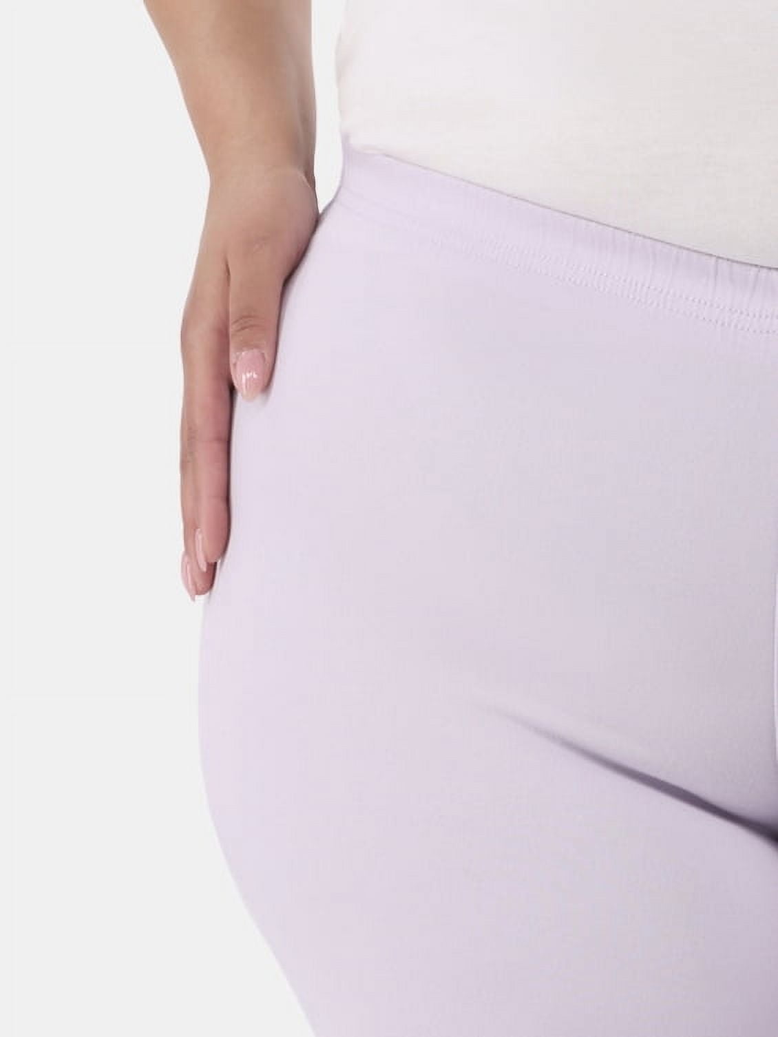 JMS Just My Size by Hanes Women's Plus Size Pull on Bling Tab Capri Pants, Sizes 0X-4X
