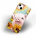 thumbnail image 4 of Tobelint Case for iPhone 14 Plus,Sunflower Pig Pattern Case with Side Print,Slim Bumper Cover, 4 of 5
