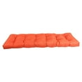 thumbnail image 3 of 55-inch by 19-inch Tufted Solid Outdoor Spun Polyester Loveseat Cushion Orange-Color, 3 of 3