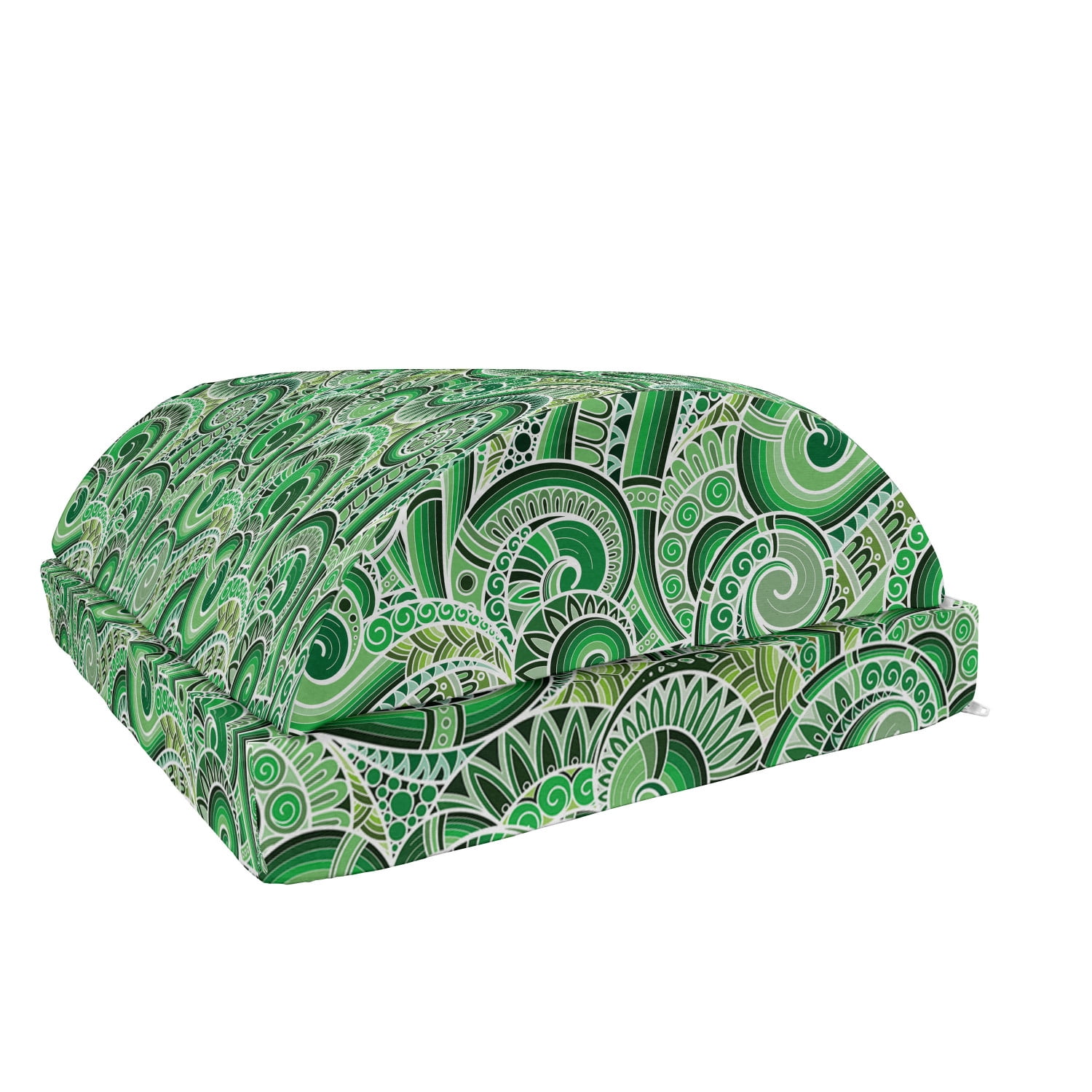 East Foot Rest, Classic Design Swirl Doodle Floral Illustration Curvy ...