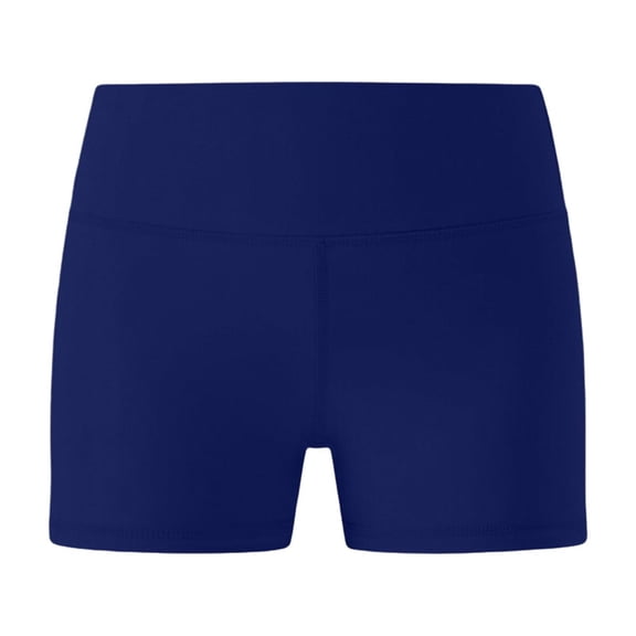 CPNG Girls Yoga Shorts Sports Cycling Leggings Dance Biker Cartwheel Shorts Solid Color High Waisted Tight Shorts(Navy,7-8 Years)