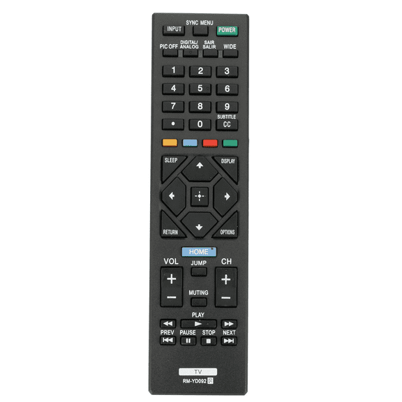 RM-YD092 Replacement  Remote for Sony LED TV KDL-40R450A KDL-50R450A KDL-40R550C
