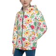 thumbnail image 2 of Pofeuu Turtle Flower Print Teenage Zipper Hoodie Sweatshirts Hooded Casual Jackets With Pocket For Boys Girls-Medium, 2 of 6