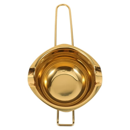 Phenofice 1Pcs Golden Round Melting Pot Chocolate Wax Melting Bowl Stainless Steel for Baking Gadget Home Use