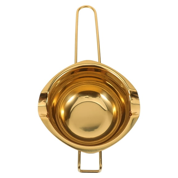 Phenofice 1Pcs Golden Round Melting Pot Chocolate Wax Melting Bowl Stainless Steel for Baking Gadget Home Use