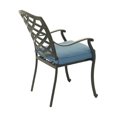 thumbnail image 5 of 37 Inch Wynn Outdoor Patio Dining Chair, Cushioned Seat, Blue- Saltoro Sherpi, 5 of 5