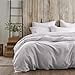thumbnail image 3 of Tache Ensemble de Housse de Couette 3 Pcs, Blanc Nuage Uni, Super Doux, Chaud et Confortable, Grand Lit, 3 of 4