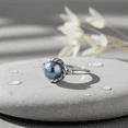 thumbnail image 3 of Sterling Silver Simulated Tahitian Pearl Solitaire Ring for Women and Teens - Size 7, 3 of 9