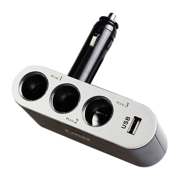 12V/24V Power Outlet 60W with USB Car Charging Adapter 3 Socket Charging Adapter Splitter Adapter for Phone Tablet