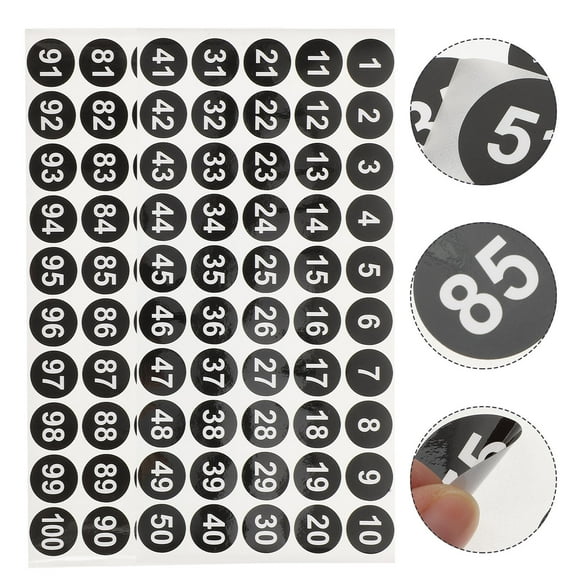UPOUART 20 Sheets Consecutive Number Stickers for Inventory Management