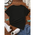 thumbnail image 2 of Adorable Salamander Drinking Boba Tea Graphic Tee, Casual Crew Neck Cotton Knit Top with Slight Stretch, Regular Fit for Spring/Summer - Youth Short Sleeve T-Shirt, 2 of 6