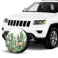 thumbnail image 2 of KAKALAD Cactus Floral Succulent Plants Nature 02 Spare Tire Cover Universal Vehicle Accessories Buckle Car Tools 14”in, 2 of 6