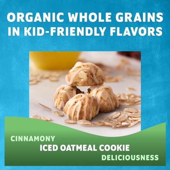 ZBAR Oat Bites Iced Oatmeal Cookie Baked Oat Energy Granola Bites, USDA Organic Snacks for Kids, 6 Count